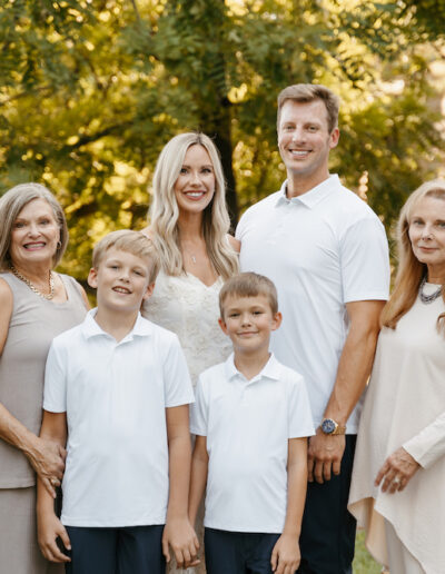 Family Photo in Cresent Hotel Courtyard