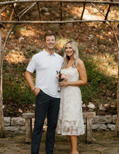 Bride and groom from an Eureka Springs Elopement